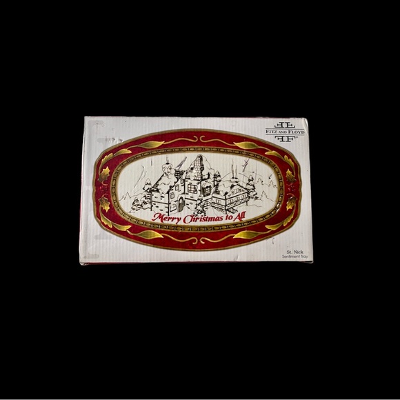 Fitz and Floyd, “St. Nick” Sentiment Tray. - Picture 3 of 9